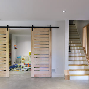 stairs and playroom