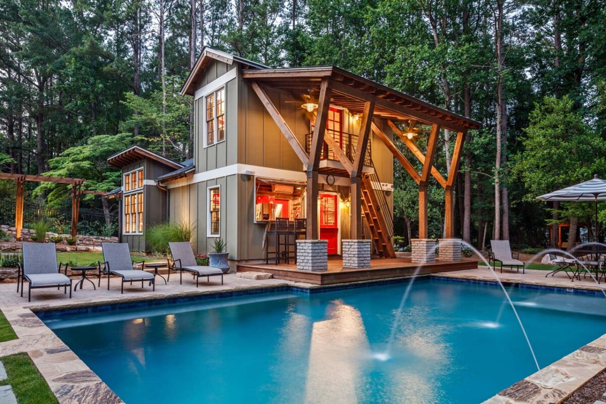 pool and home addition