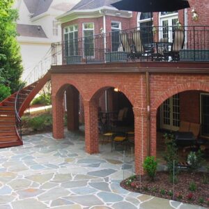 winding stairway on deck