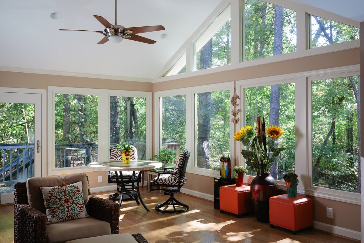 windows in a sunroom