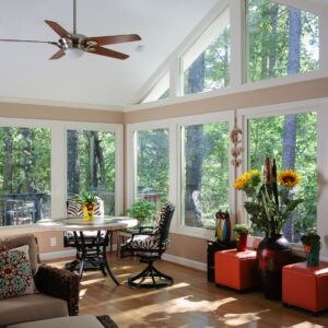 windows in a sunroom