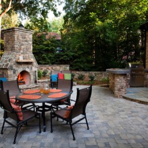 backyard patio with furniture